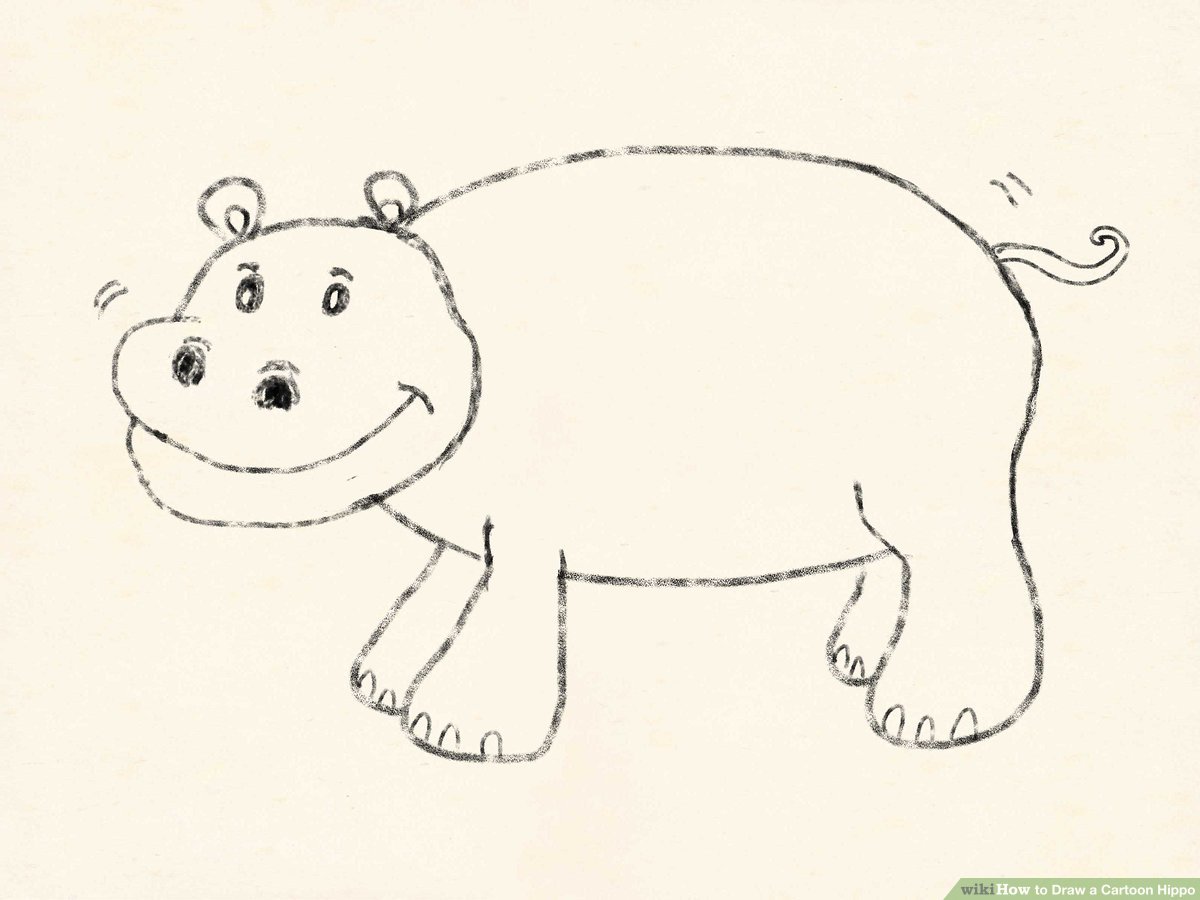 aid6828590 v4 1200px Draw a Cartoon Hippo Step 5