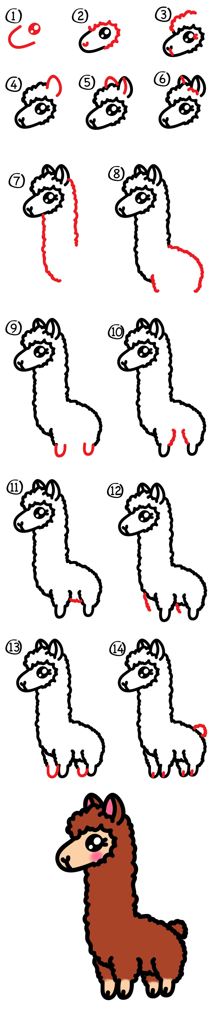 cartoon llama pinterest