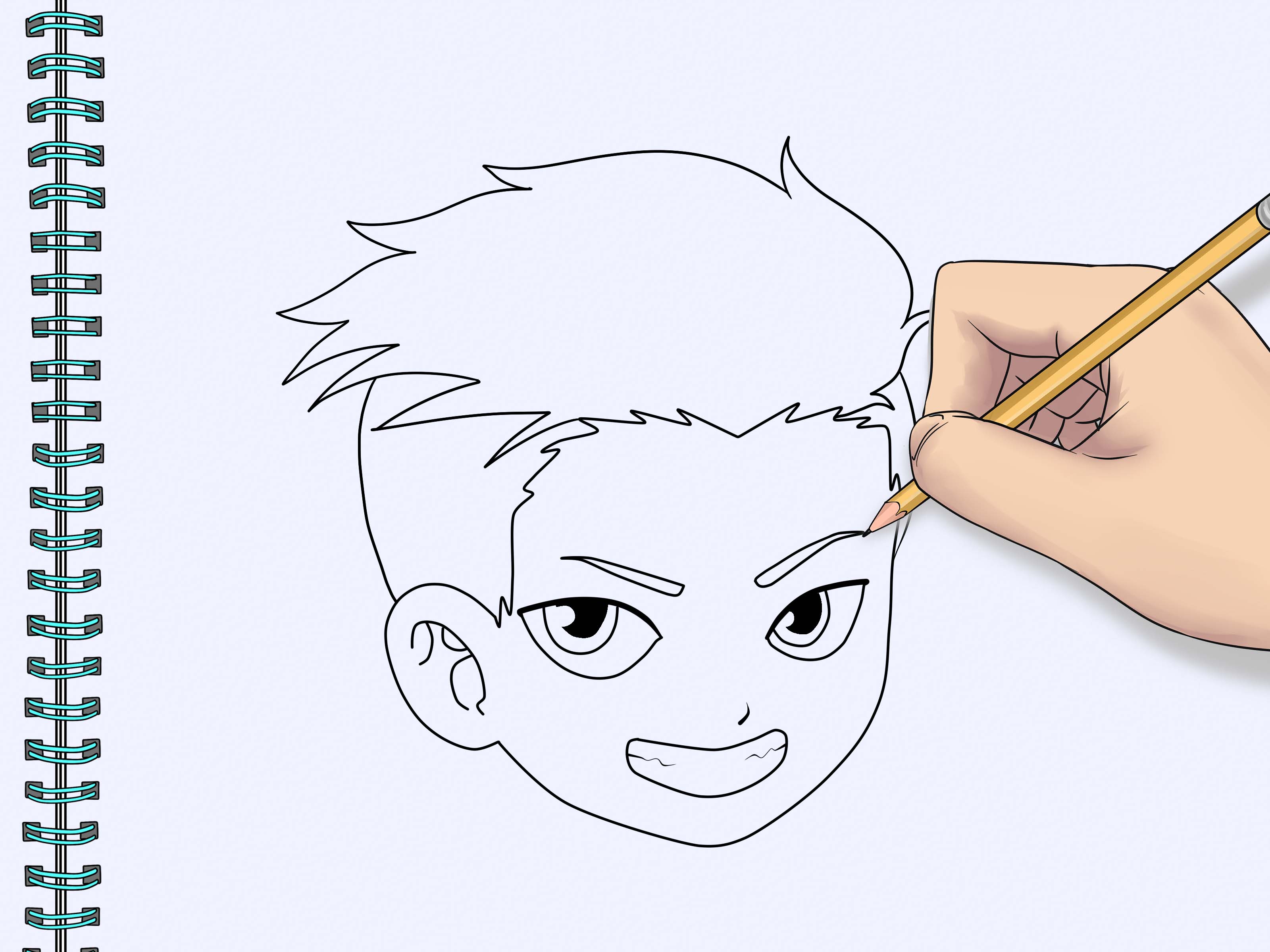 Draw Cartoon Eyes Step 18