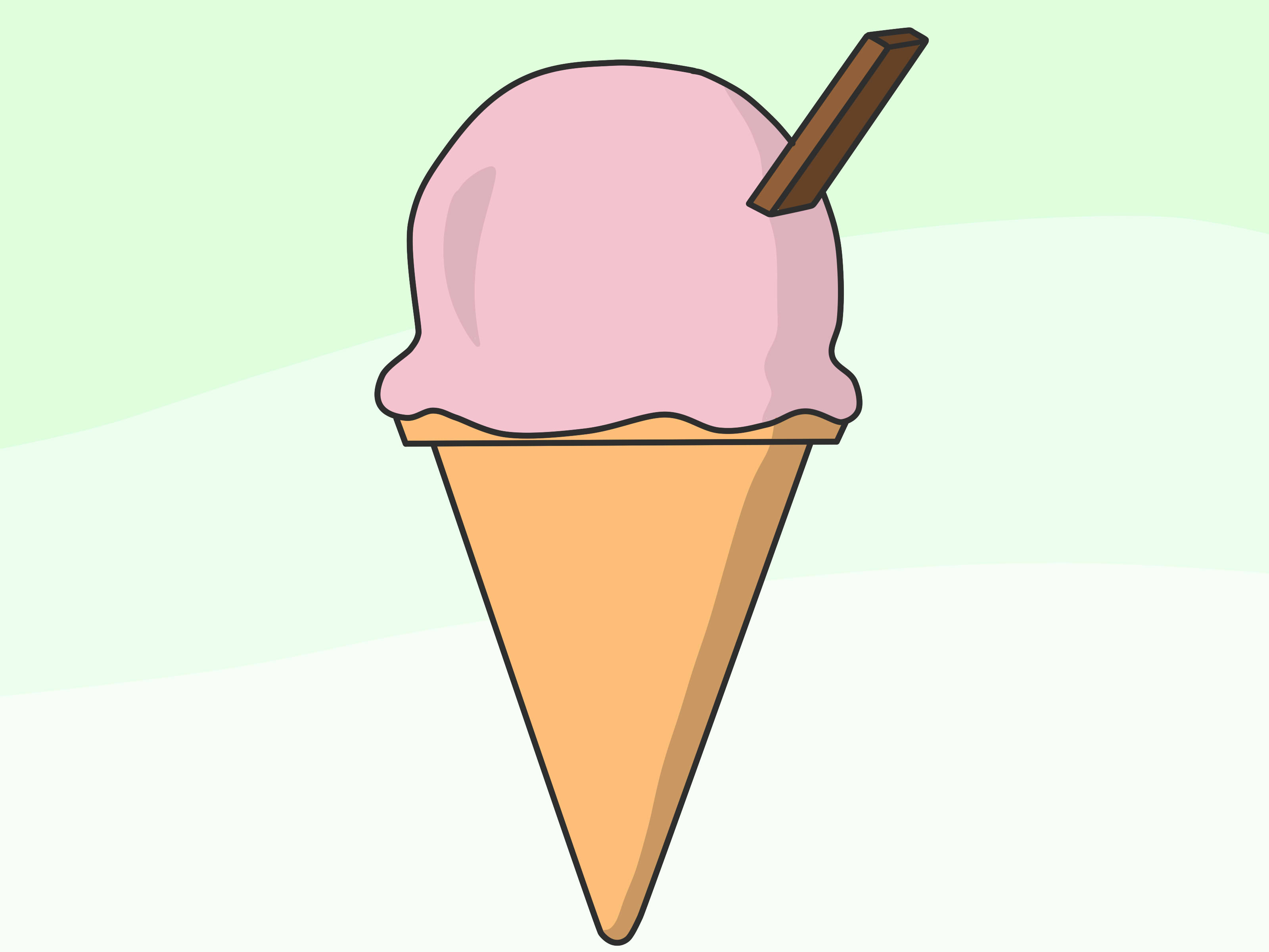 Draw a Simple Ice Cream Cone Step 11