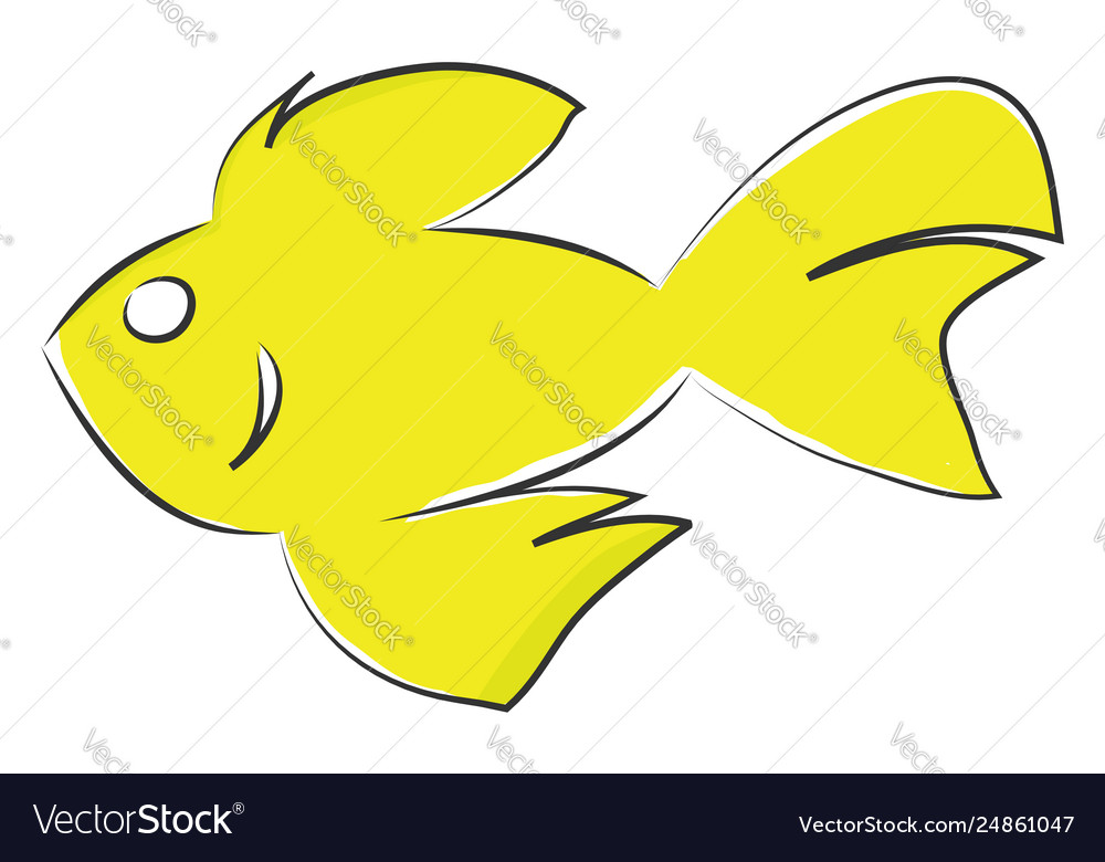 golden fish sketch basic rgb on white background vector 24861047