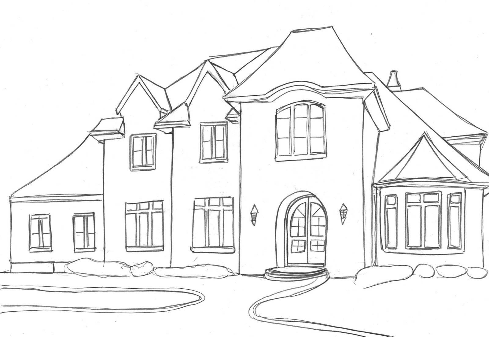 house sketchup pencil sketches houses dream basic 207271