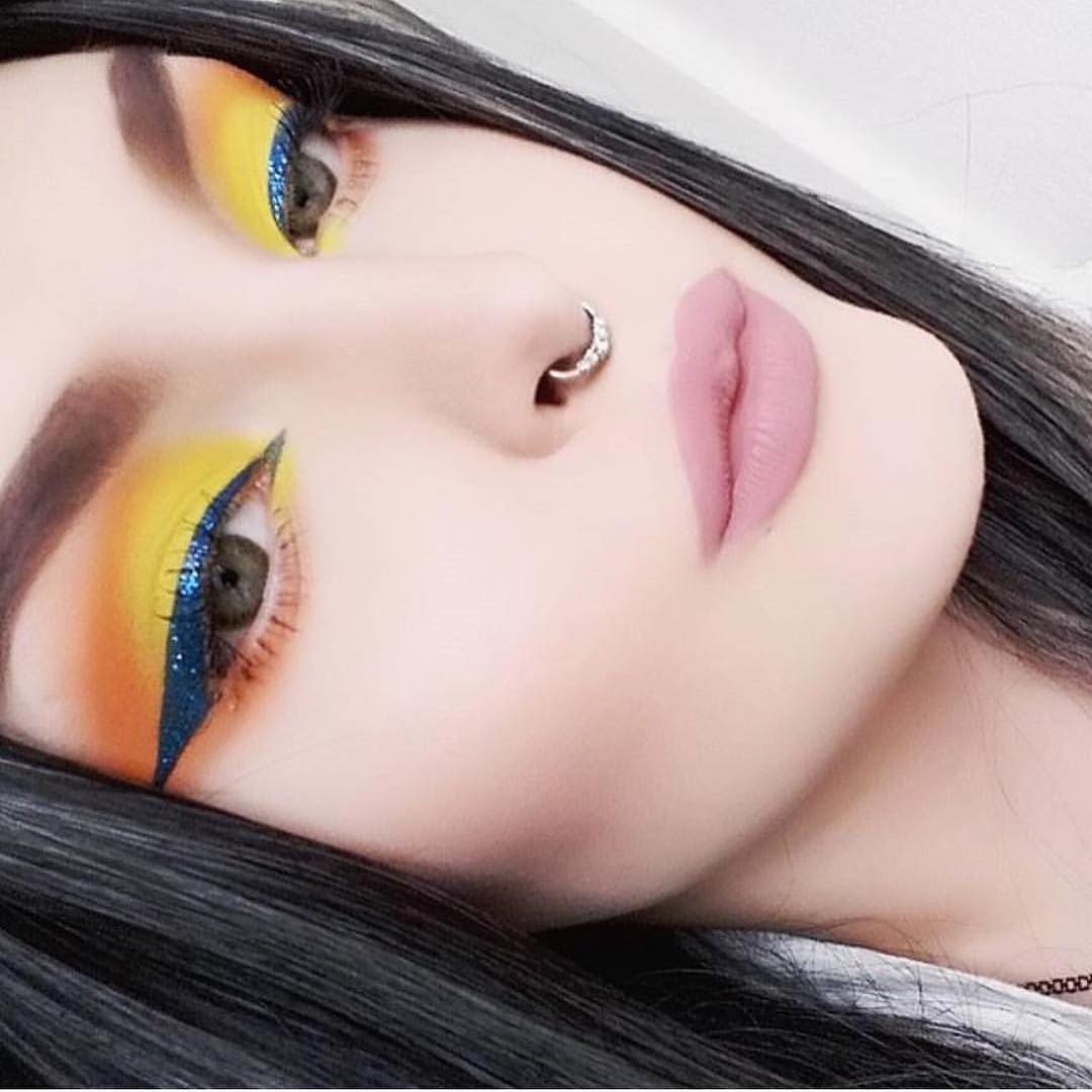 Brown Eye Makeup Design As Glitter