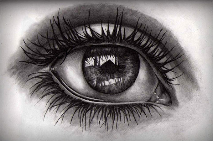 Killer Eye Pencil Drawing