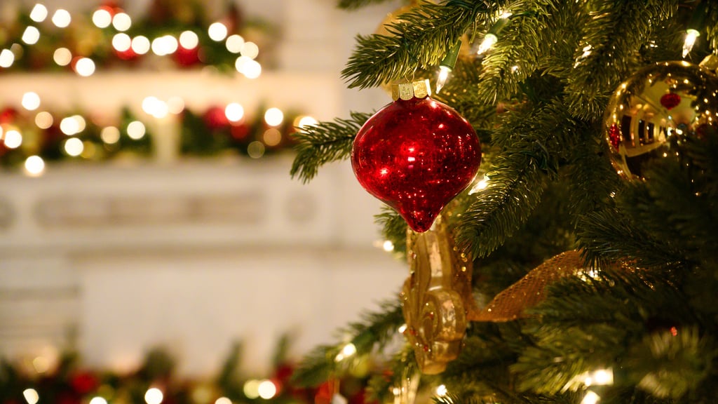 Red Ornament Zoom Background