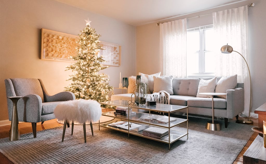 Simple Christmas Living Room Zoom Background