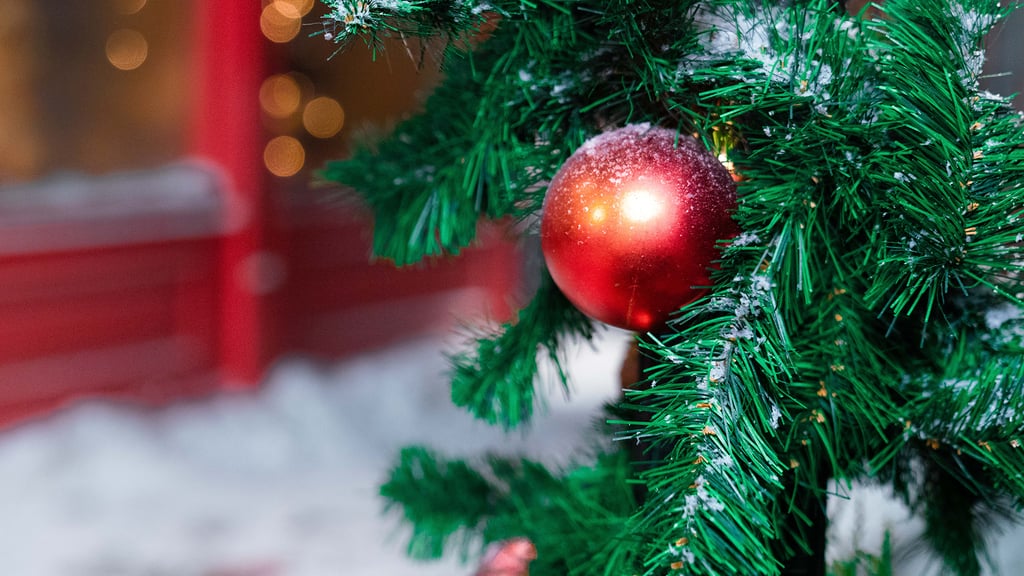 Snowy Ornament Zoom Background