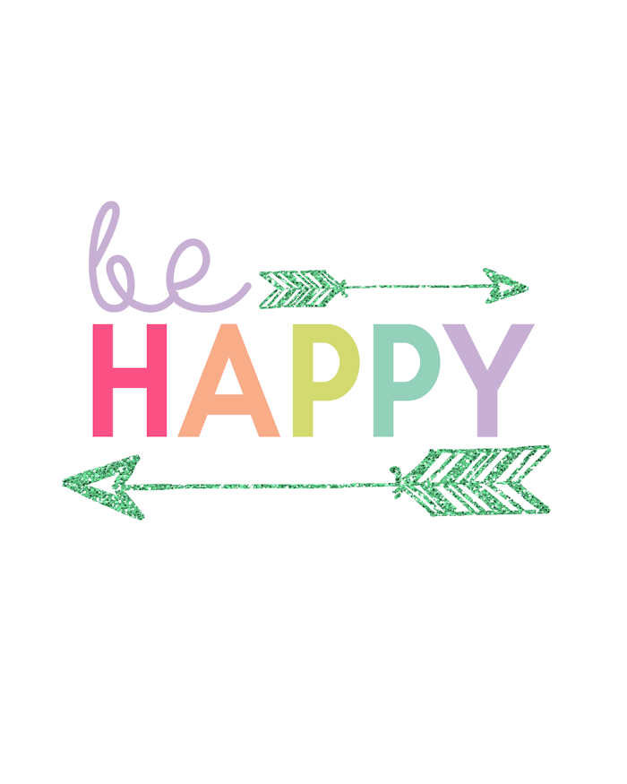 Be Happy Printable   Day 16 Kids Prints Series